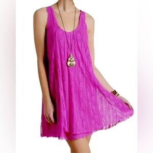 Free People lace tank swing dress is a sleeveless,